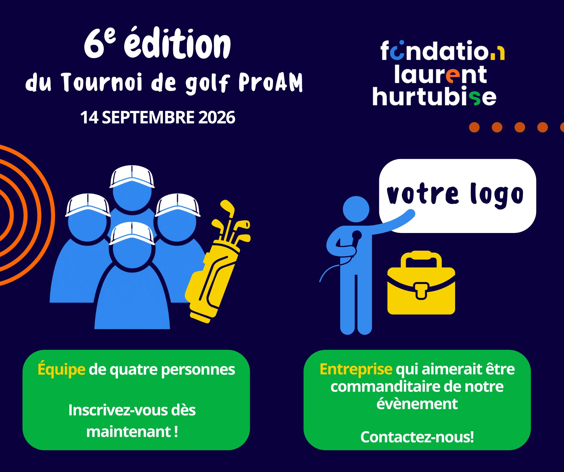 Les inscriptions pour la 6e édition du tournoi Pro-Am sont maintenant ouvertes!